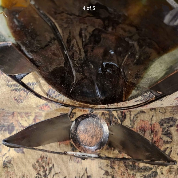 Preloved Modernist Glass Face Wall Art Candle Scone - Picture 4 of 7